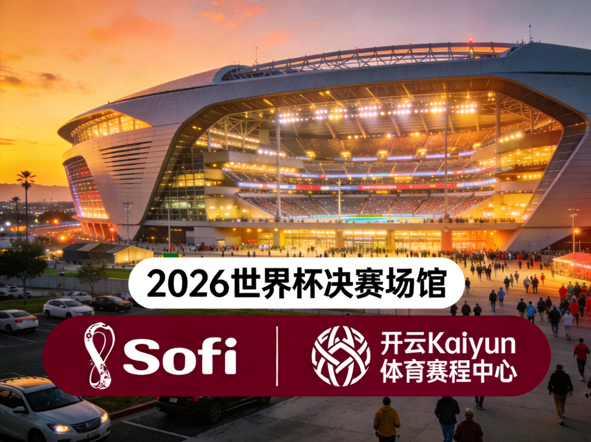 洛杉矶SoFi体育场外景，2026世界杯决赛场馆，开云Kaiyun体育赛程中心